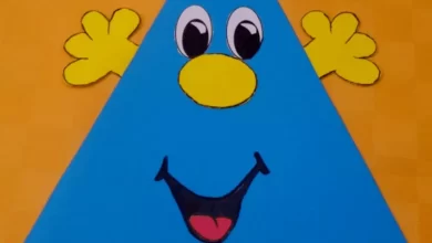 okul öncesi üçgen sanat etkinliği kalıplı etkinlikarsiv