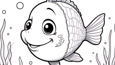 balık boyama okul öncesi