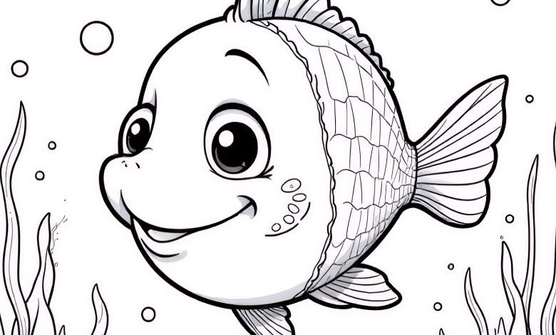 balık boyama okul öncesi