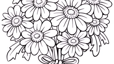 okul öncesi çiçek boyama sayfaları
