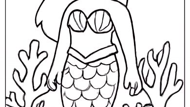 deniz kızı boyama sayfasI