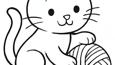 kedi boyama sayfası okul öncesi