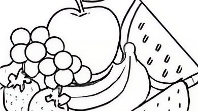 okul öncesi meyve boyama sayfası