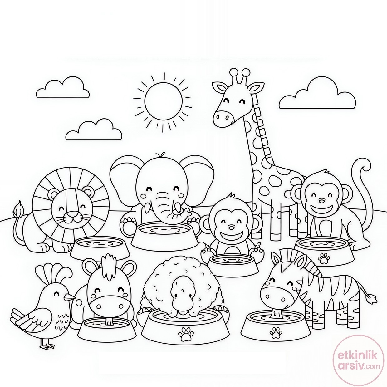 Hayvanları Koruma Günü Boyama Sayfası