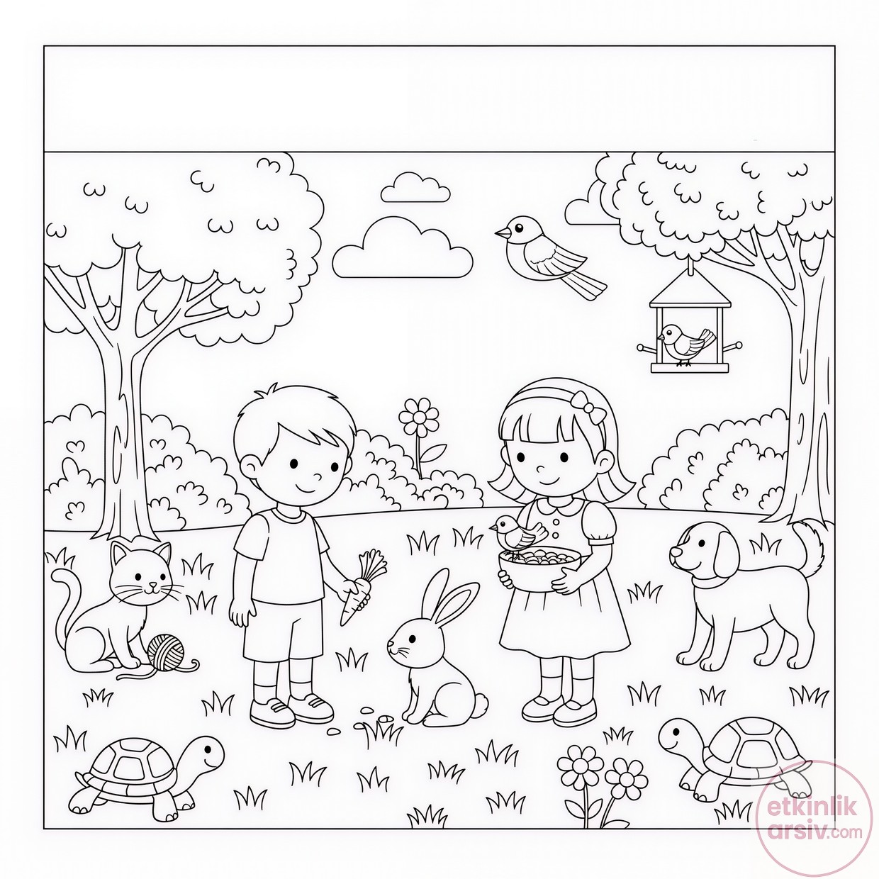 Hayvanları Koruma Günü Boyama Sayfası