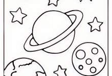 Uzay boyama sayfası okul öncesi