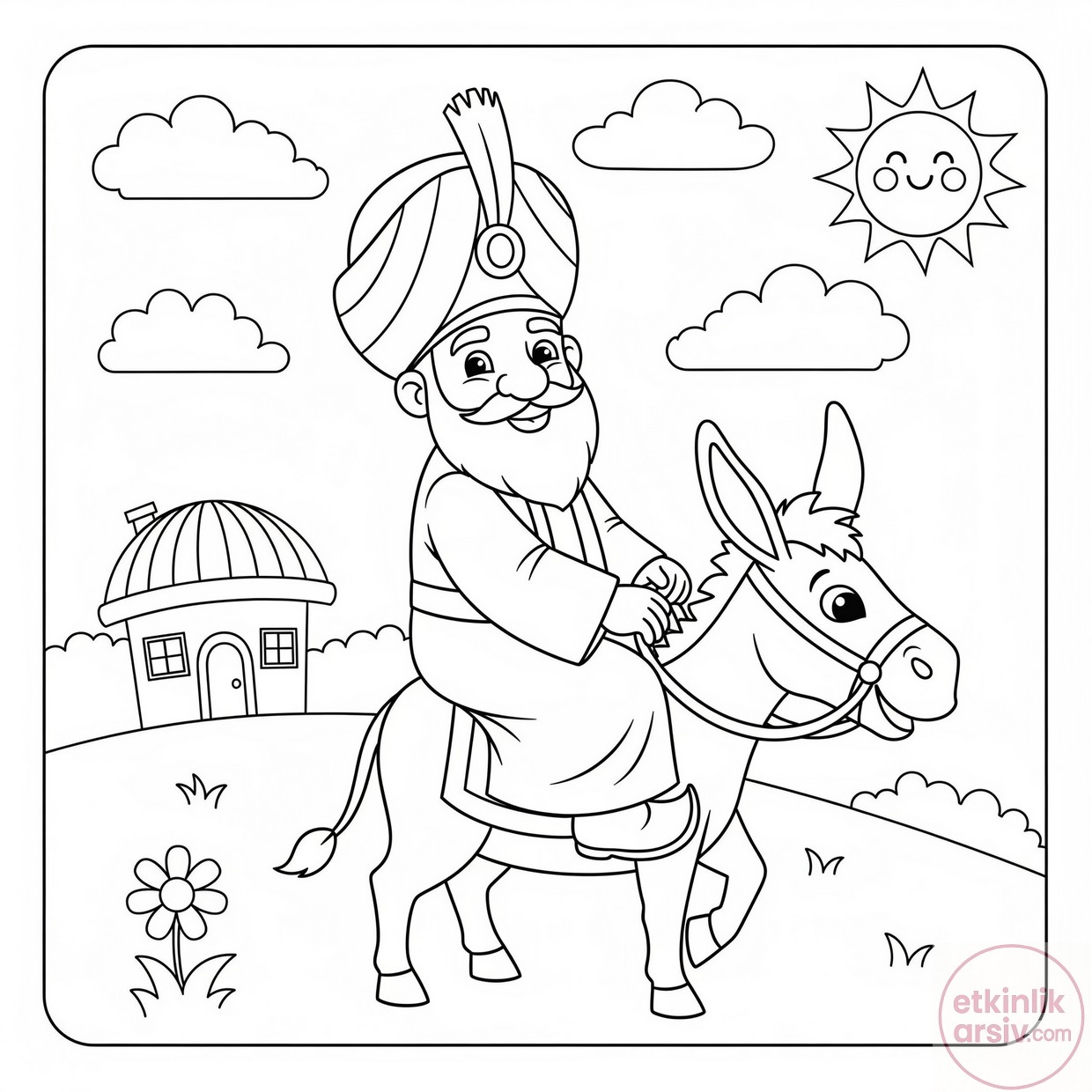 nasrettin hoca boyama sayfası