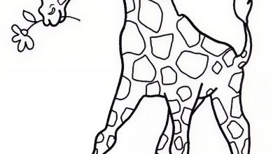 zürafa boyama sayfası okul öncesi