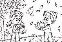 Sonbahar boyama sayfası okul öncesi