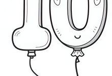 10 rakamı sanat etkinliği okul öncesi kalıplı