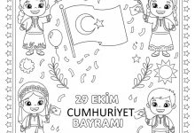 Okul Öncesi 29 Ekim Sanat Etkinliği Kalıplı