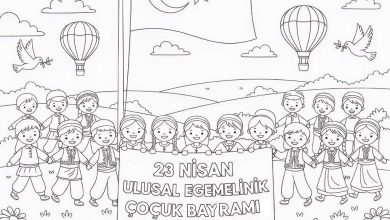 23 nisan çocuk bayramı boyama sayfası