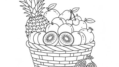 Meyve Sepeti Boyama Sayfası