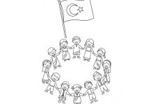 okul öncesi 23 nisan boyama sayfası