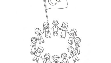 okul öncesi 23 nisan boyama sayfası