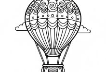 uçan balon boyama sayfası