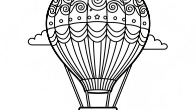 uçan balon boyama sayfası