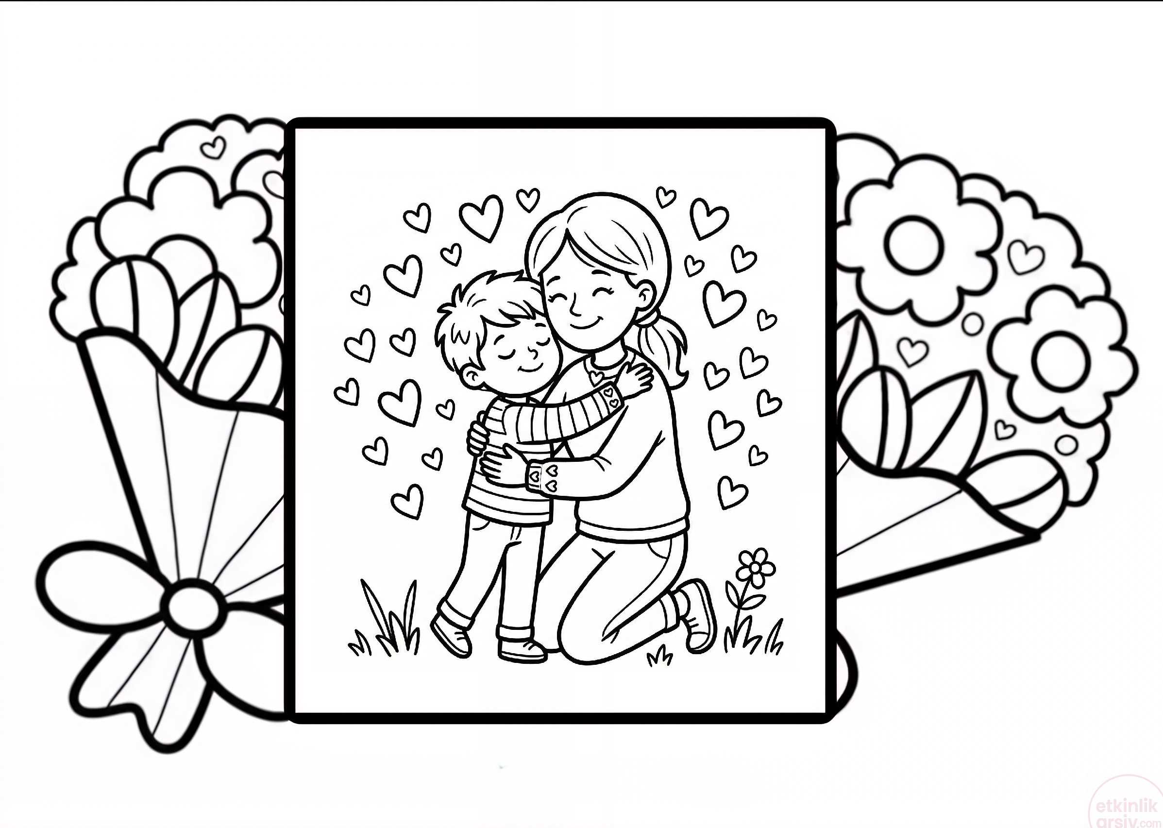 anneler günü sanat etkinliği kalıplı