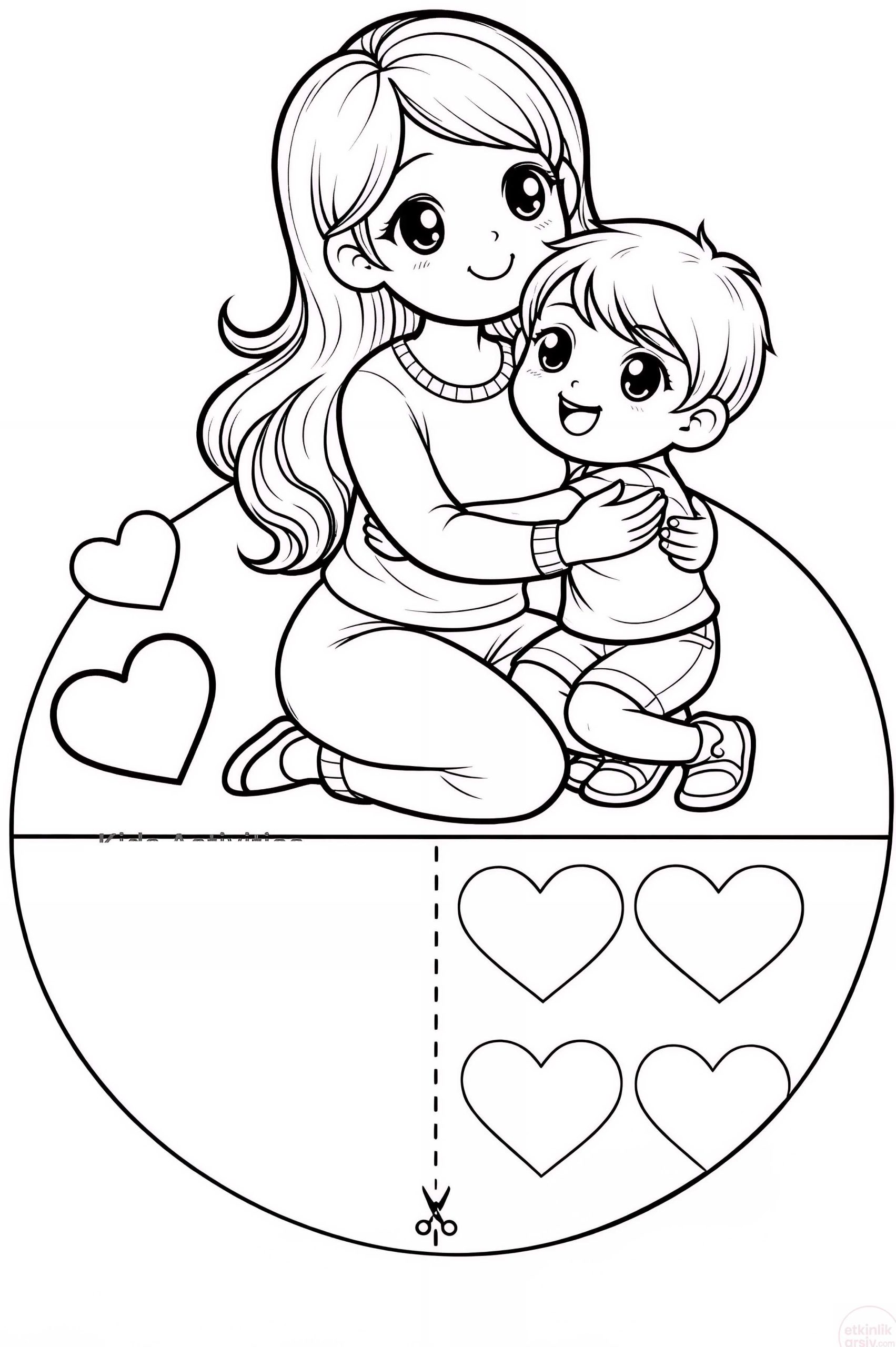 anneler günü sanat etkinliği kalıplı