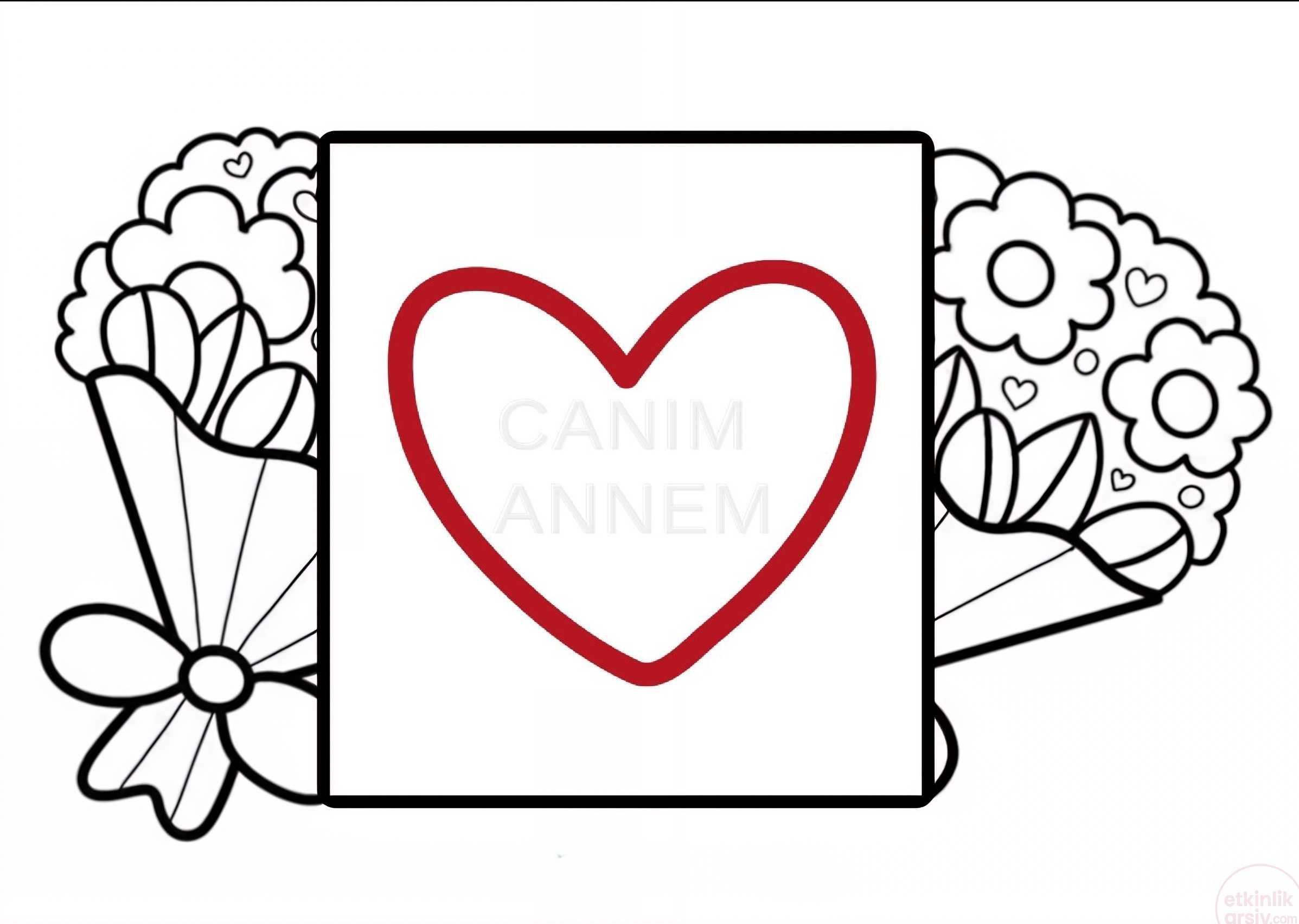 anneler günü sanat etkinliği kalıplı