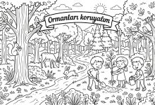 orman haftası boyama sayfası