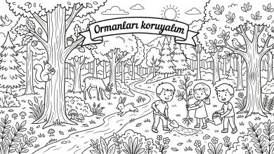 orman haftası boyama sayfası