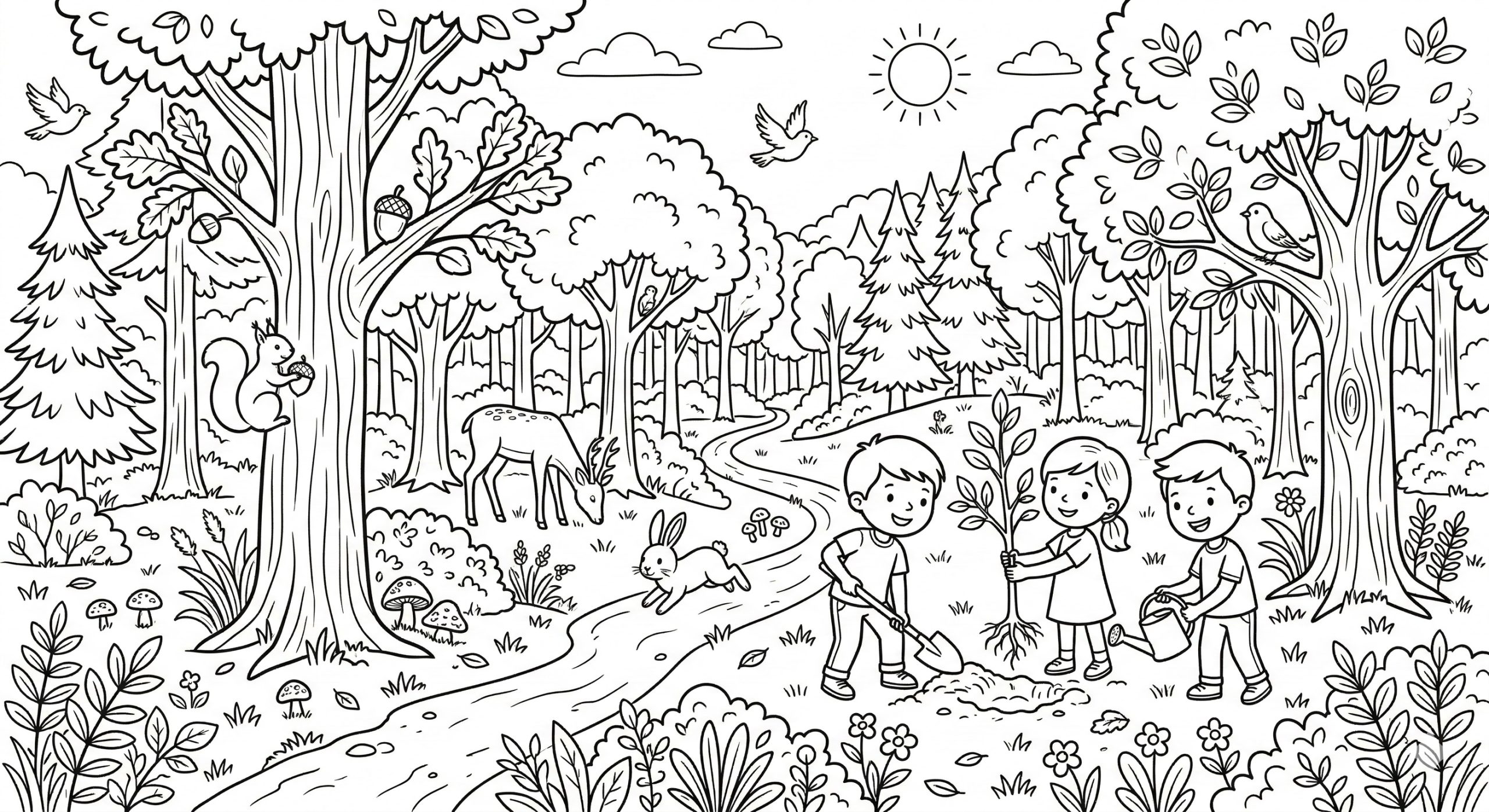 orman haftası boyama sayfası