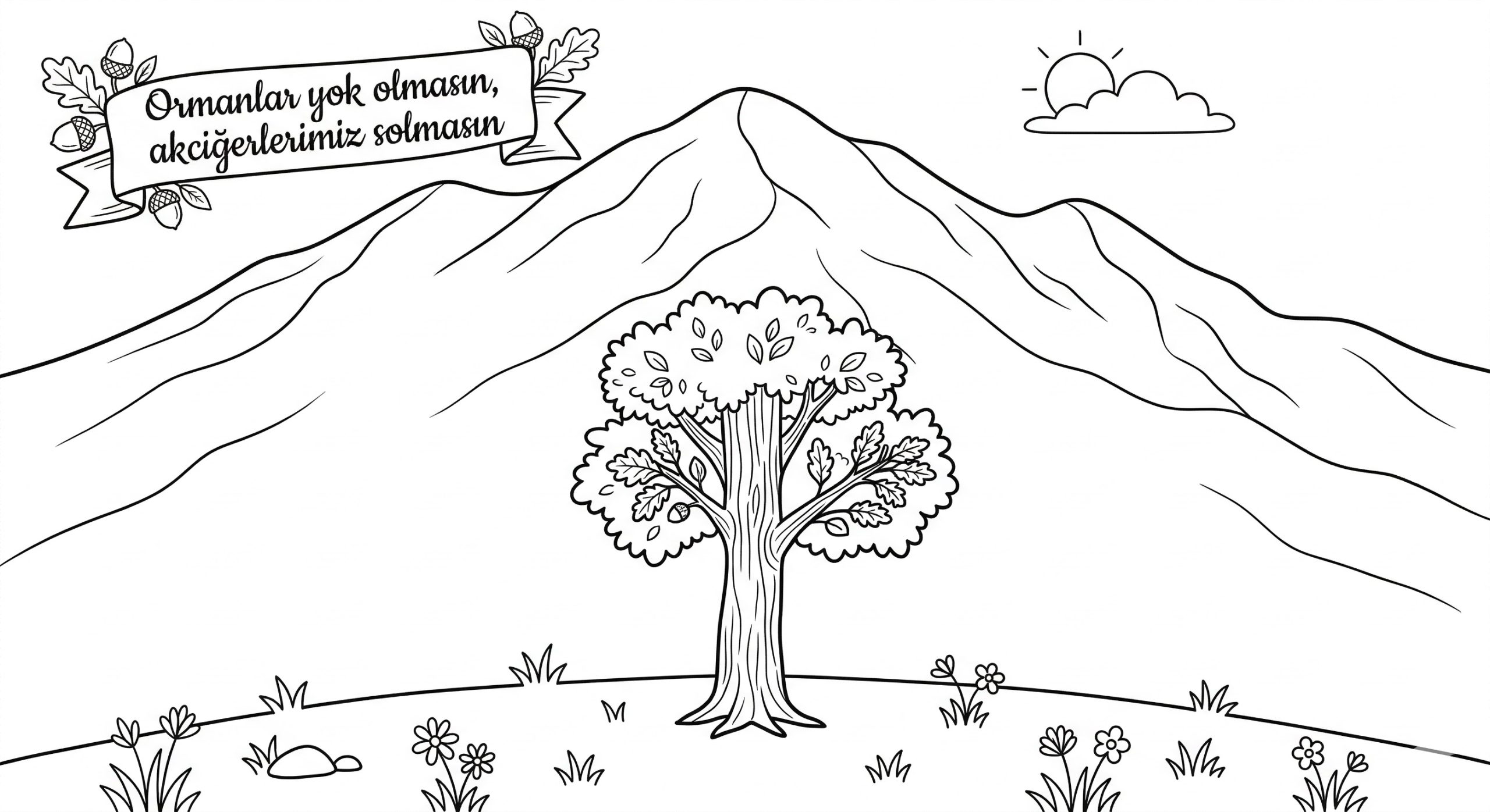 orman haftası boyama sayfası