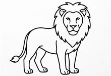 Aslan boyama sayfası