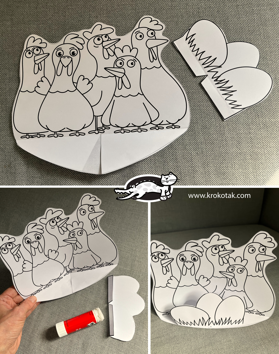 çiftlik hayvanları sanat etkinliği kalıplı