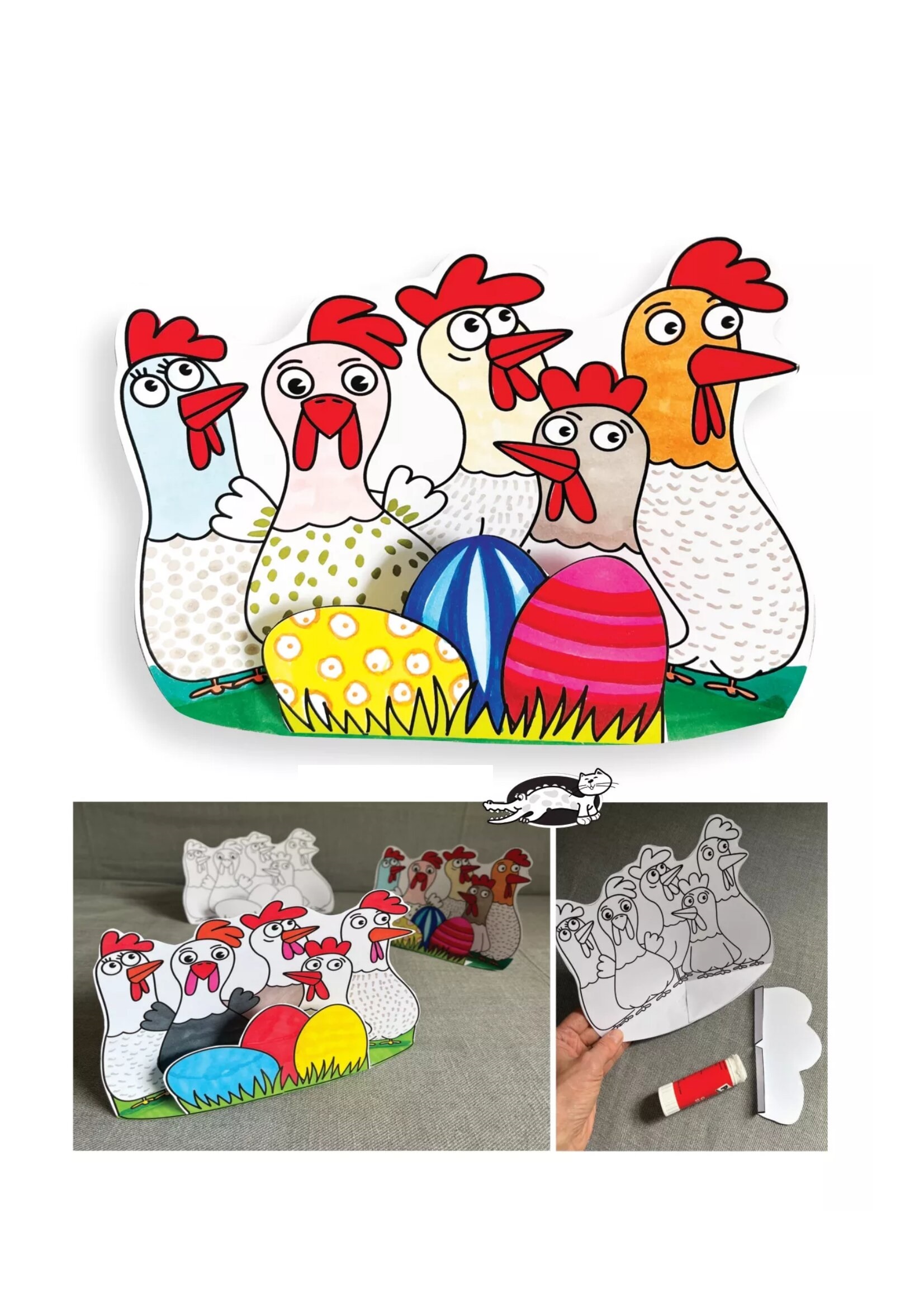 çiftlik hayvanları sanat etkinliği kalıplı