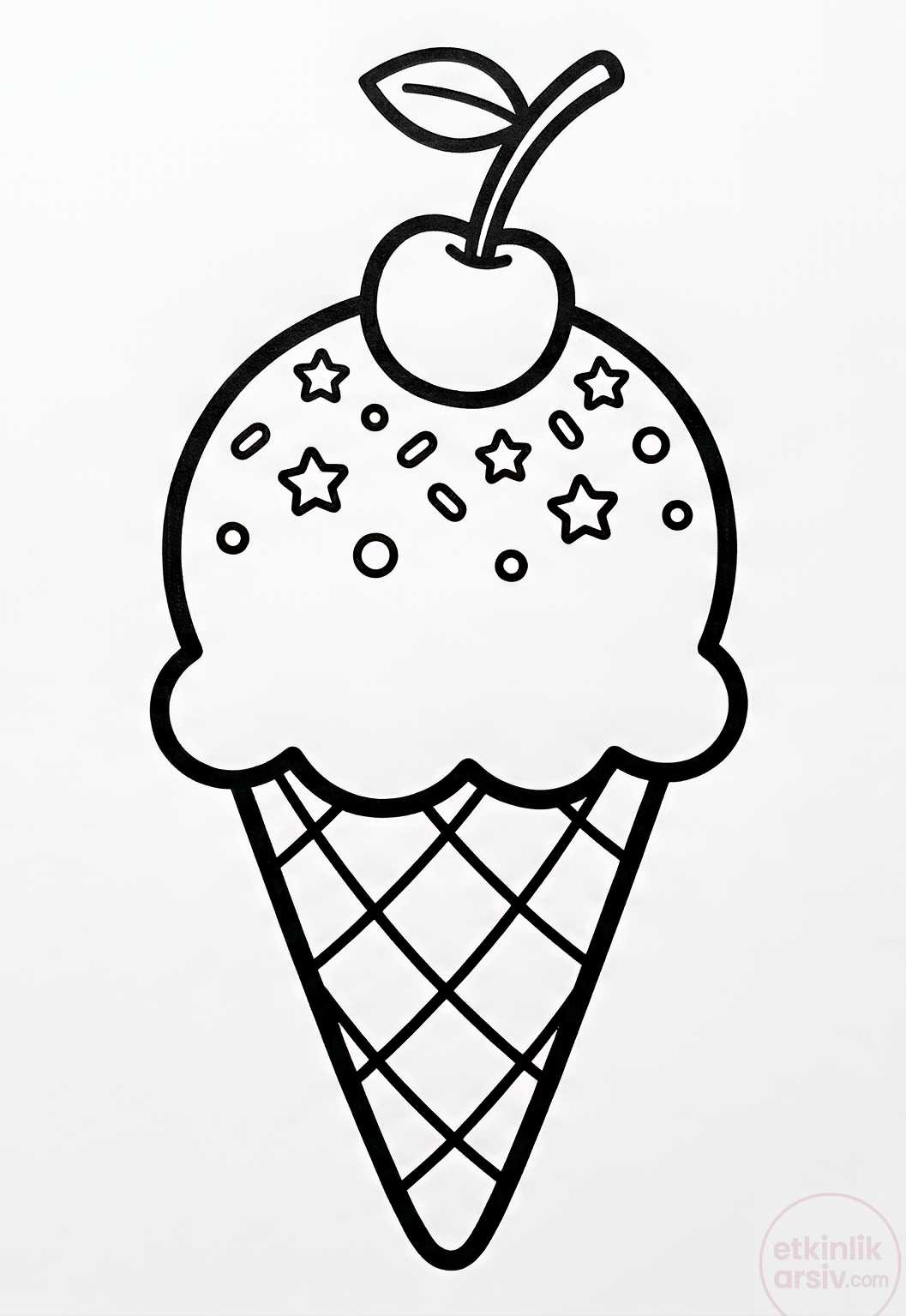 dondurma boyama sayfası