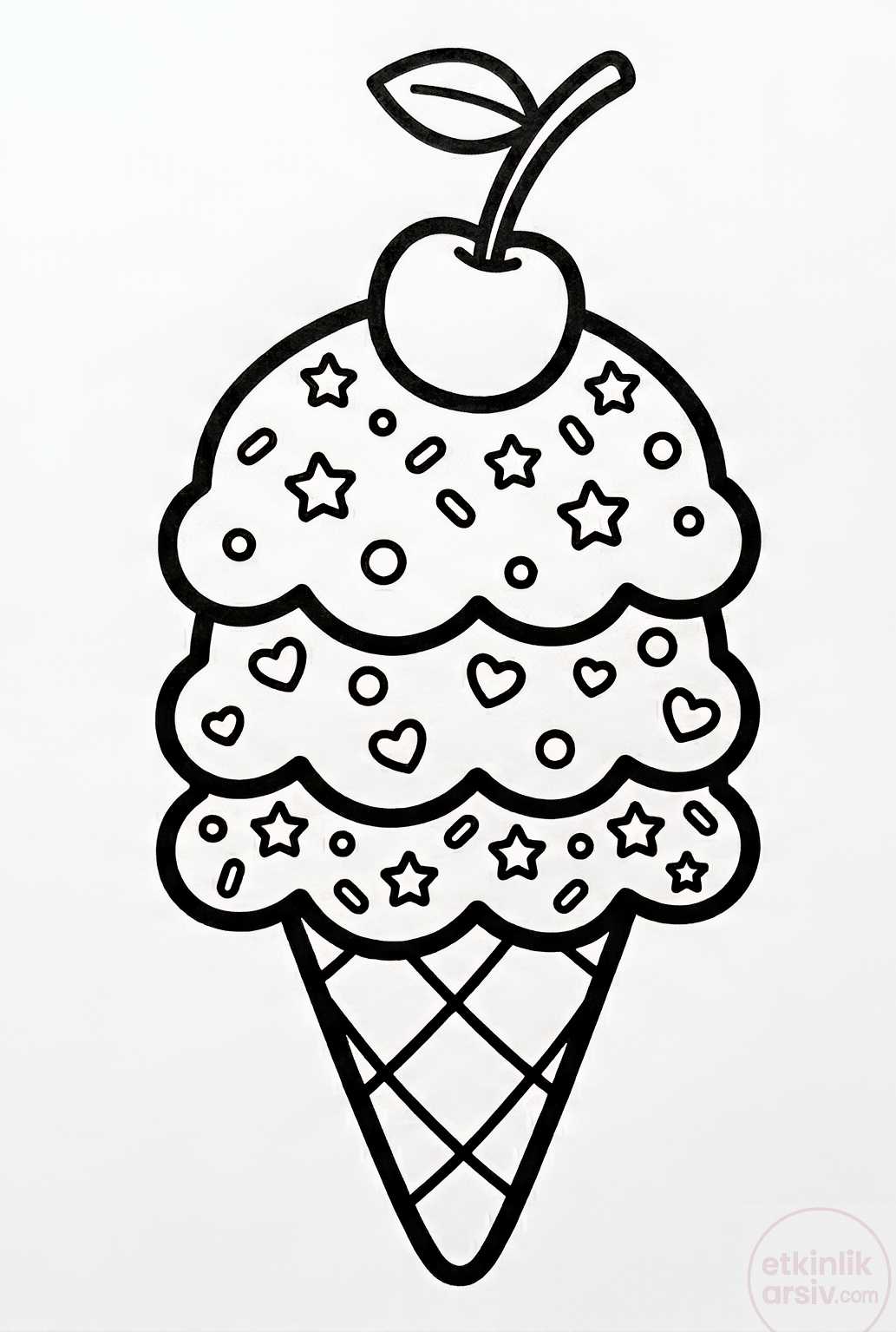 dondurma boyama sayfası