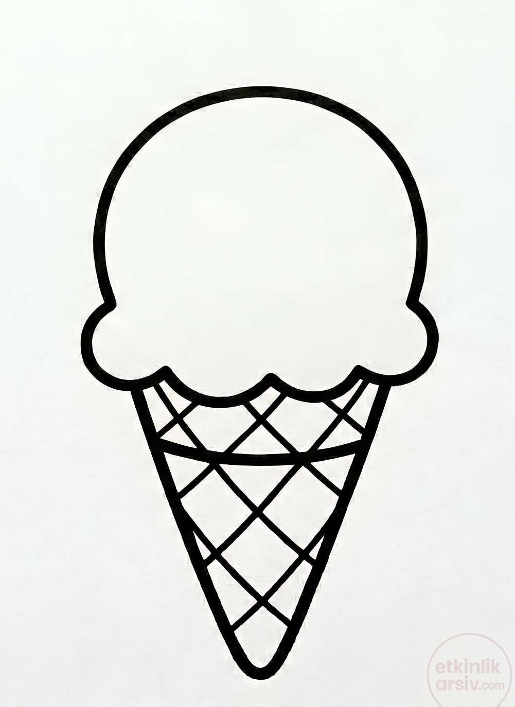 dondurma boyama sayfası