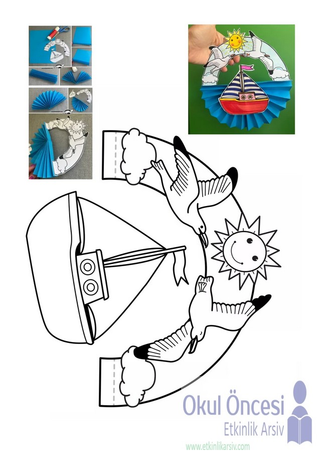 Deniz ve martılar sanat etkinliği