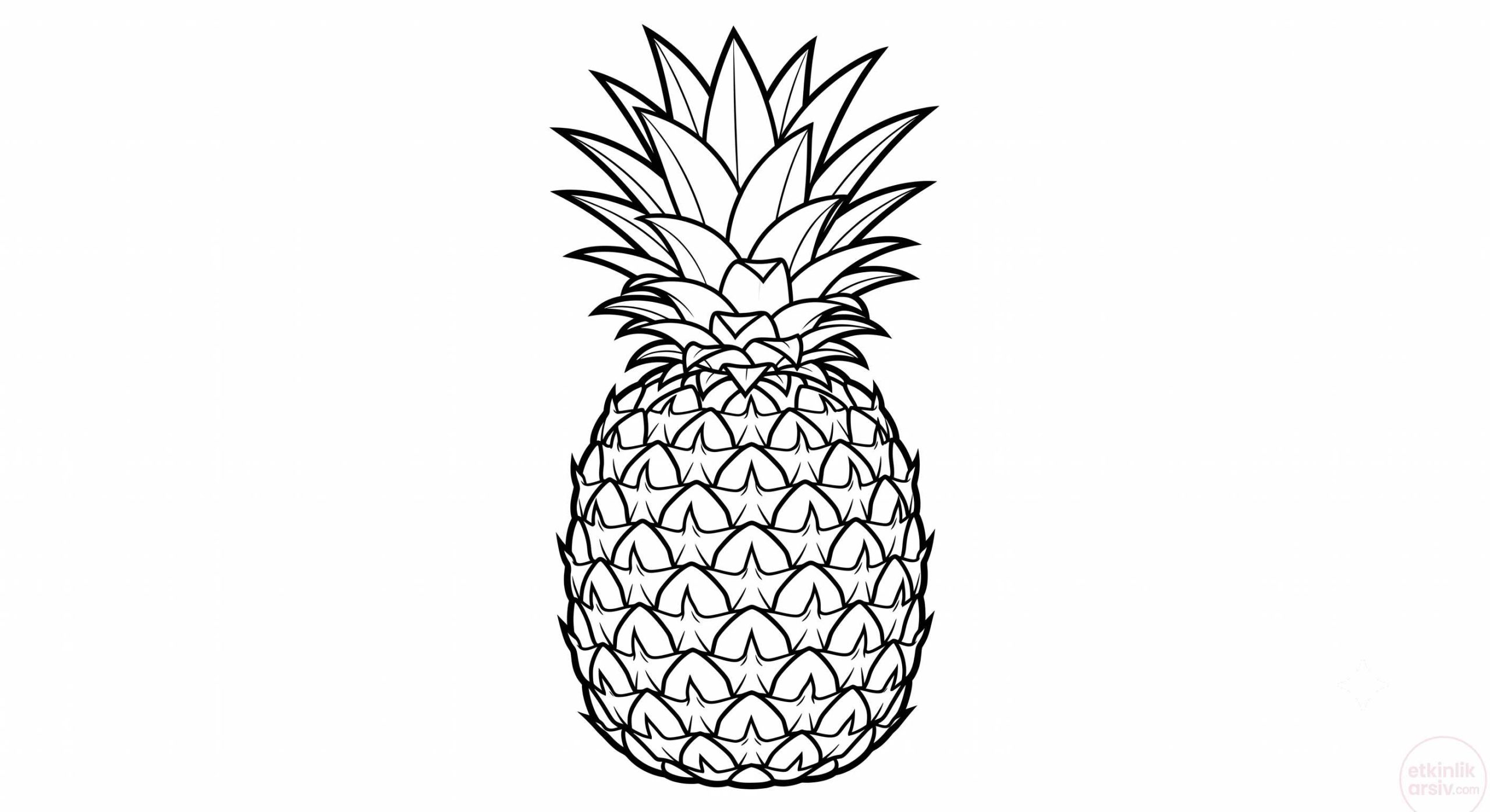 ananas boyama okul öncesi