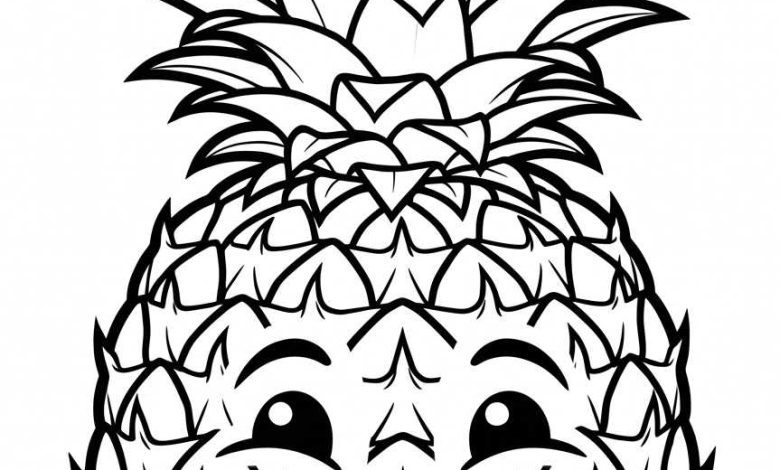 ananas boyama okul öncesi