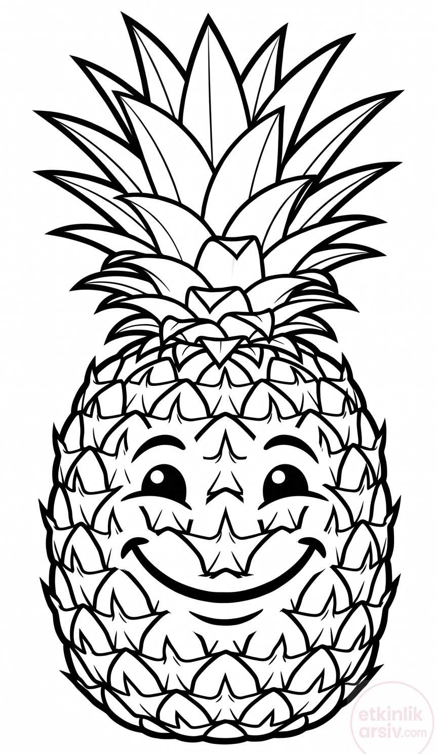 ananas boyama okul öncesi