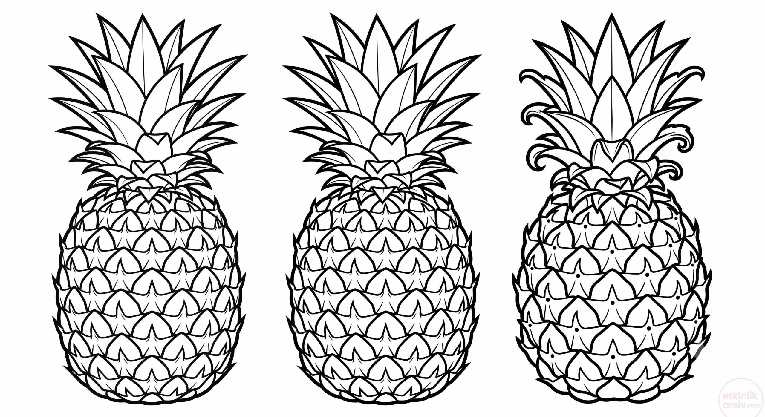 ananas boyama okul öncesi