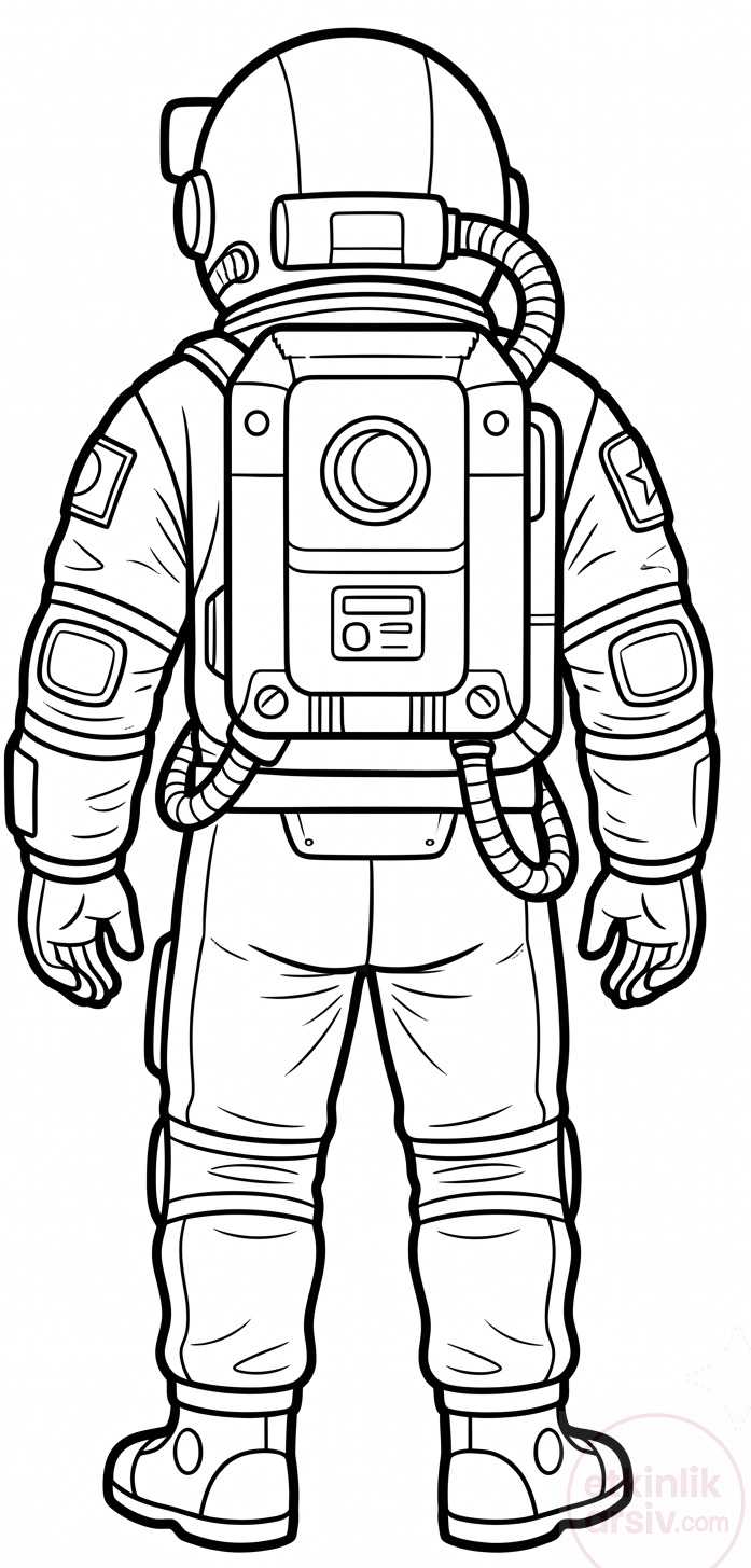 astronot boyama okul öncesi