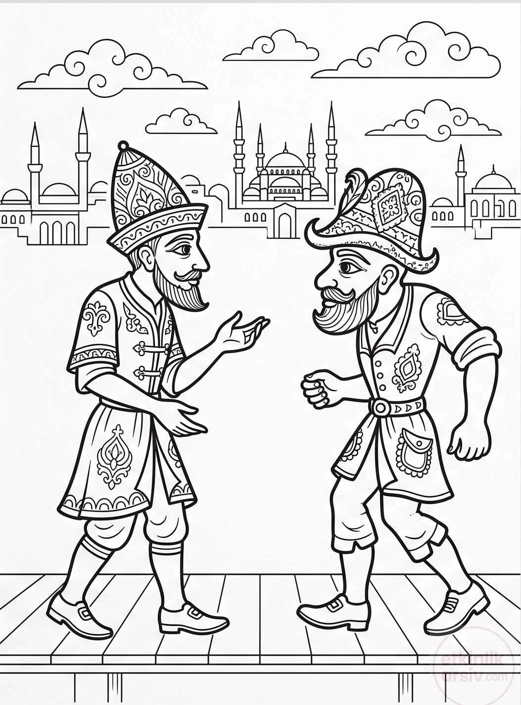 hacıvat karagöz boyama