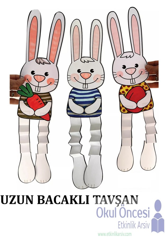 uzun bacaklı tavşan sanat etkinliği